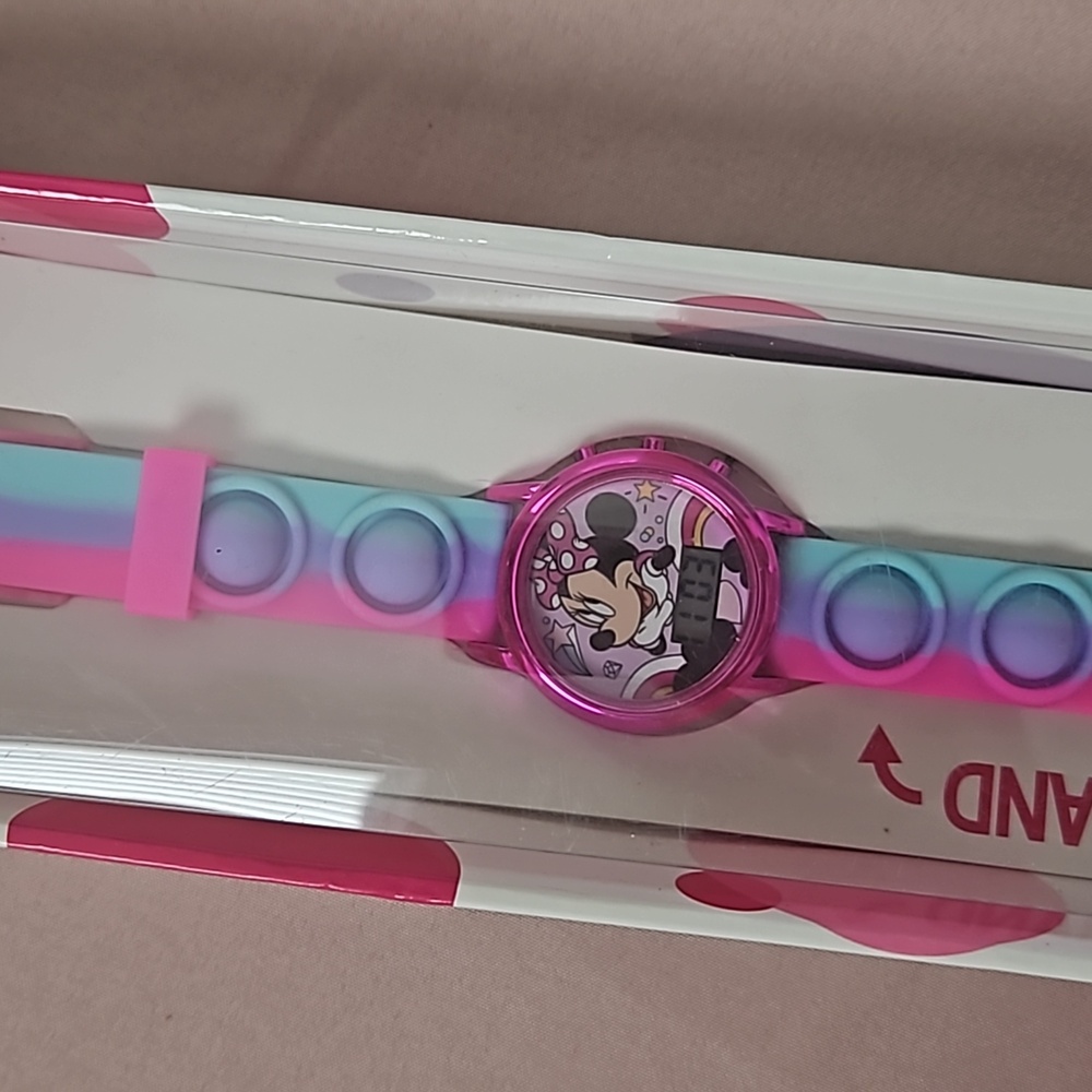 NEW Popper Strap LCD Minnie Mouse Watch